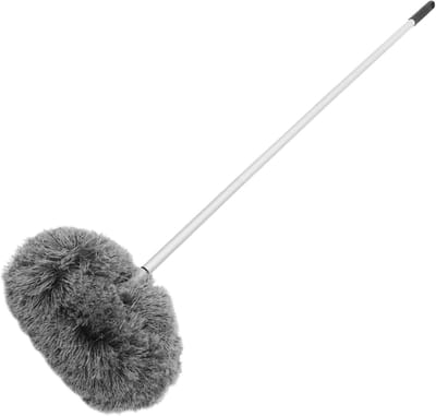 Stofdoek Lange Steel - Plumeau Plafond - Hoog Schoonmaken - Uitschuifbaar Handvat - 148 cm Lengte - Grijs