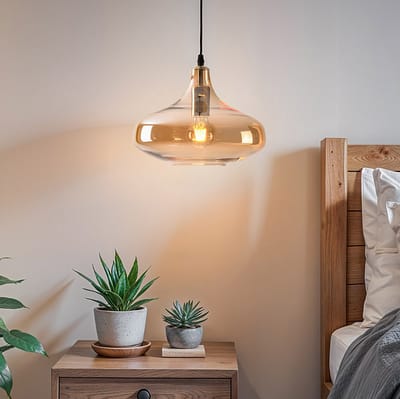 LumenXL - 1-lichts hanglamp Trinidad - amber glas - variant 1