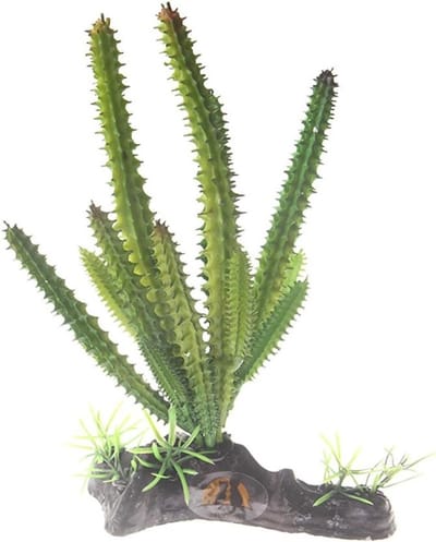 Cactus Plastic Plant voor Aquarium en Terrarium Decoratie - Ideaal voor Vissen en Reptielen