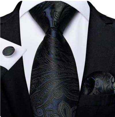 3-Delige zijde stropdasset paisley - Charme Bijoux
