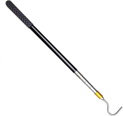 Slangenhaak - Grijper Stok - Reptielen Vangen - Uitschuifbaar 5 Secties - Tot 155 cm - Zwart