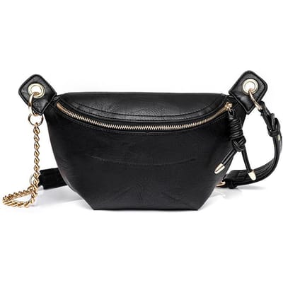 Dames Casual en Modieuze Crossbody Tas Europese en Amerikaanse Retro Dames Borstas Taille Tas zwart