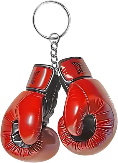 Platte acryl bokshandschoenen sleutelhanger - Boksen sleutelhanger tas charme, auto ornament decoratie, stijlvol cadeau voor tiener volwassen familie vrienden | Duurzaam accessoire voor fitness