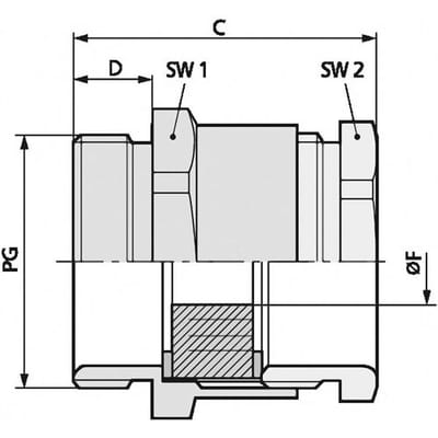 LAPP 52000320 Wartel PG13.5 Messing Messing 50 stuk(s)