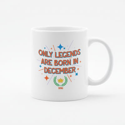 Only Legends Are Born in December Mok – Grappige Verjaardag Tekst Koffiemok – 330 ml Keramische Mok