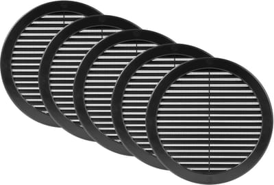 Set van 5 Ronde Ventilatieroosters met Geïntegreerd Muggennet - 20,3 cm