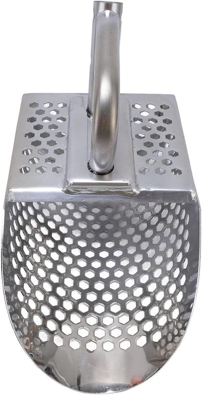 Metaaldetector Zandzeef - Zandschep - Schatzoeken Strand - Afneembare Handgreep - 27 x 17 x 11 cm - Zilver