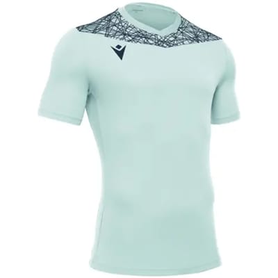 Macron Nash Shirt Korte Mouw Kinderen - Zilver / Antraciet | Maat: 7-8 Y