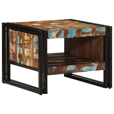 vidaXL - Salontafel - 50x50x38 - cm - massief - gerecycled - hout - meerkleurig