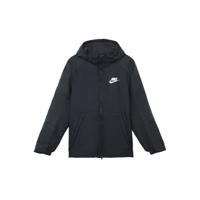 Veste en coton à capuche chaude et décontractée Nike pour homme, vêtement d'extérieur noir AJ7957-010 S black