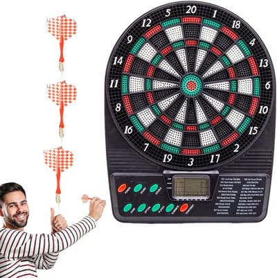 Elektronisch Dartbord - Digitaal Scorebord - Thuis Entertainment - Automatische Puntentelling - 26x20x3 cm - Zwart