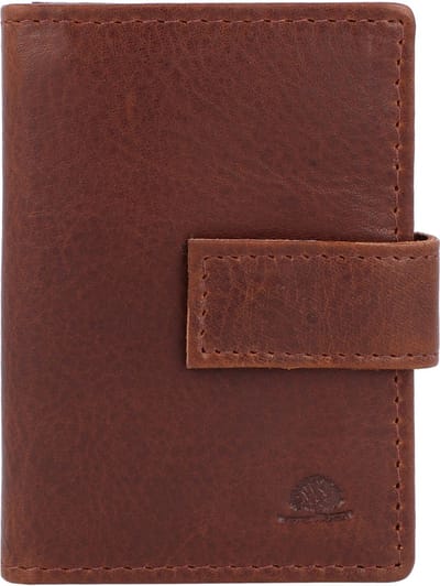 Greenburry Vintage Portemonnee RFID-bescherming Leder 7 cm - Unisex - Staand formaat - cognac