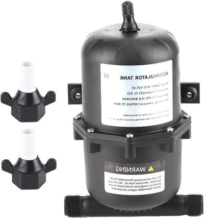 Mini Druktank - Water Accumulator - Waterdruk Stabiliseren - Compact Nylon Ontwerp - 075 L - Zwart