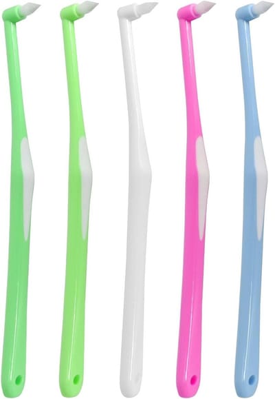 Set van 5 zachte tandenborstels voor orthodontische verzorging en gedetailleerde reiniging