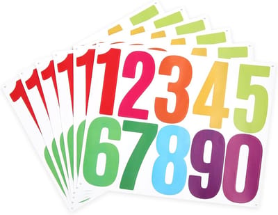 Huisnummer stickers zelfklevend - 60 stuks (3 x 0-9) waterbestendig
