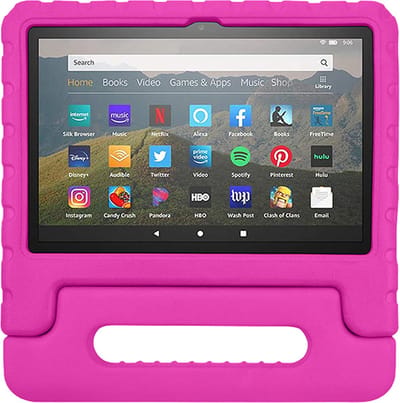 Rixus - iPad Mini Kinderhoes - Rose - Tablethoes - Geschikt voor iPad Mini 1, 2, 3, 4, 5 - Schokbestendig - Lichtgewicht - Gemakkelijke grip