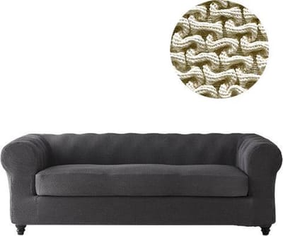 Belmarti® Bankhoes Milan Chester - 180cm tot 220cm breed - Ivoor