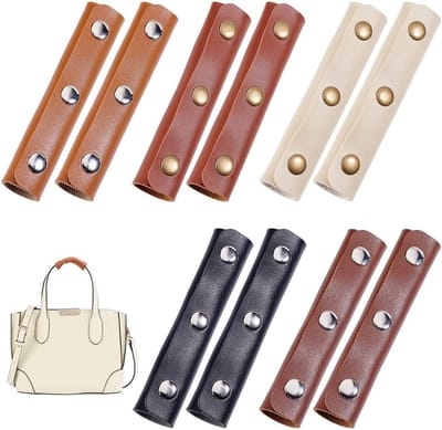 10 Stuks Leren Handvat Beschermers in 5 Kleuren voor Handtassen, Reis- en Winkelbagage - 9x13x17 cm