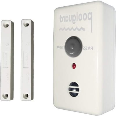Pool Gate Alarm - Outdoor Alarm - Pool Safety - Passage Function - 10 Feet Range - White