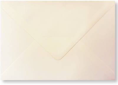 Cards & Crafts 25 Luxe Enveloppen 13x18 cm - Crème - 110g/sm - Puntklepsluiting