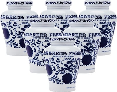 Set van 6 - Fabbri 1905 - Amarena Fabbri 600g gedoopt in Fabbri Amarena siroop