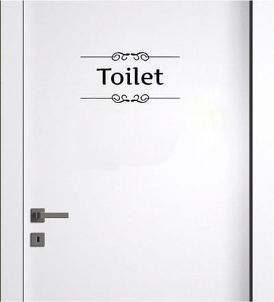 CHPN - Toiletsticker - Sticker - Deursticker - Badkamersticker - Toiletsticker - Muursticker - Stickers - Zelfklevend - Toilet sticker - WC - WC sticker - Cafe - Bedrijf