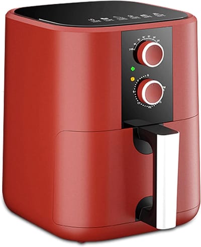 Heteluchtfriteuse - Gezonde Frituur - Vetarm Koken - Grote Capaciteit - 5 Liter - Rood