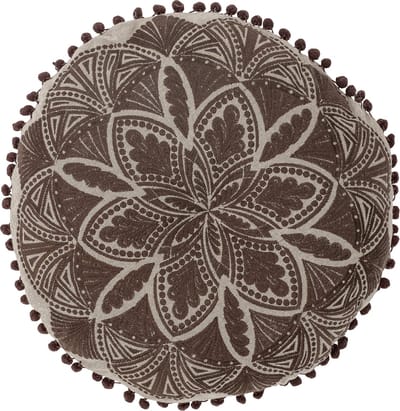Cizzy Cushion, Brown, Cotton