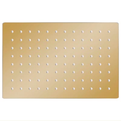 vidaXL - Regendouchekop - rechthoekig - 30x20 - cm - roestvrij - staal - goudkleurig