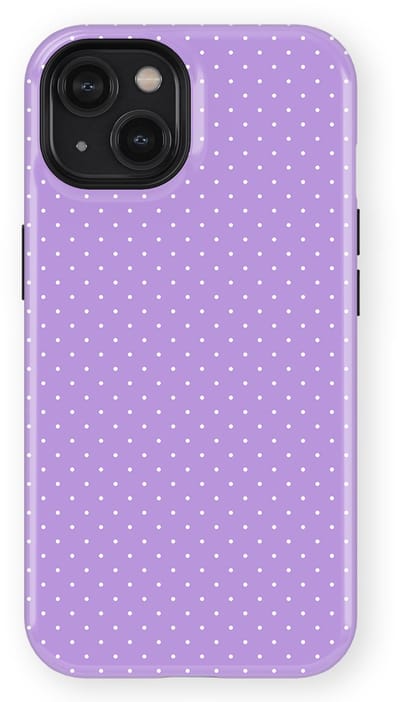 Micro Dots Tough Hoesje geschikt voor iPhone 14 | Geschikt Voor Mag | Stippen Motief Backcover geschikt voor iPhone 14 Mauve Dots