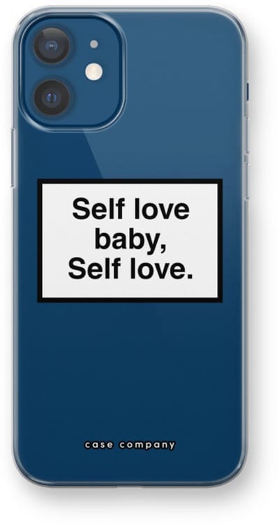 Case Company® - Hoesje geschikt voor iPhone 12 hoesje - Self love - Soft Cover Telefoonhoesje - Bescherming aan alle Kanten en Schermrand