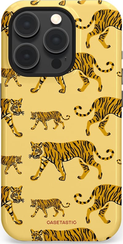 Casetastic Hoesje Geschikt voor Apple iPhone 15 Pro Magsafe - Stijlvolle Beschermende Duo-layer Case - Streep van de natuur