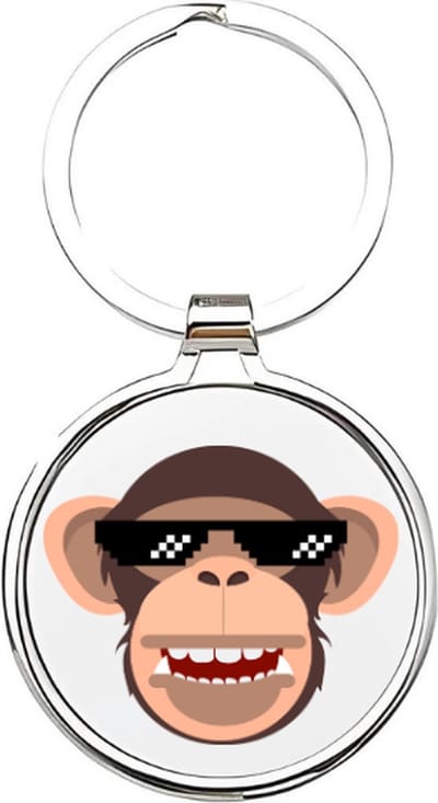 Akyol - Apen Sleutelhanger - aap - Dierenliefhebbers - Monkey - sleutelhanger van een aap - chimpansee - gorilla - jungle - cadeau voor dierenliefhebbers - aapje - maki - dierentuin - dieren - dierentuindieren - 4 x 7,5 CM
