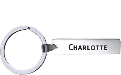 Sleutelhanger Met Naam - Charlotte - RVS