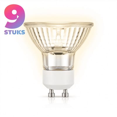 9x Reflector Halogeenlamp GU10 - 75W - Warm Wit Licht (2700K) - 625 lm - 2 jaar - Dimbaar