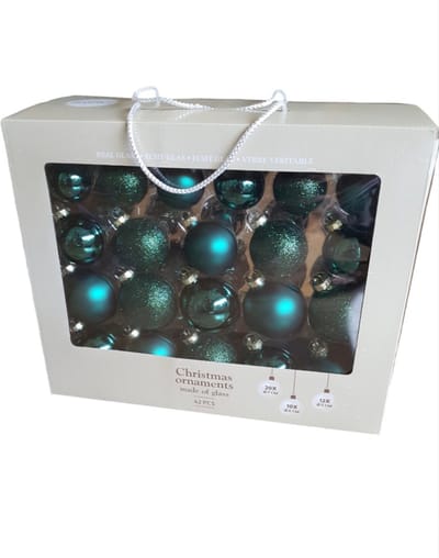 House of Seasons Kerstballen Set - 42 Stuks - Ø7 cm - Donkergroen