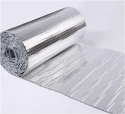 Warmte isolerende folie - Noppenfolie isolatie - Energie besparen - Waterdicht en reflecterend - 5 meter - Grijs