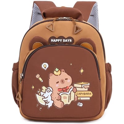 Sac d'école Capybara de maternelle Sacs pour enfants Sortir Capibala Petit sac à dos Filles et Garçons Sacs à bandoulière contrastés. .