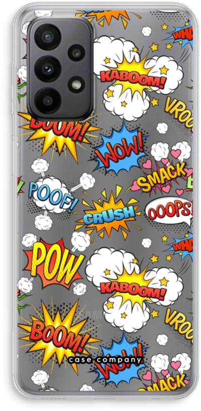 Case Company® - Hoesje geschikt voor Samsung Galaxy A23 hoesje - Pow Smack - Soft Cover Telefoonhoesje - Bescherming aan alle Kanten en Schermrand