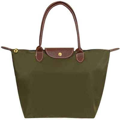 Nieuwe Nylon Strand Draagtas Mode Dames Handtas Tote Oxford Schoudertassen Vrouwelijke Waterdichte Dumplings Opvouwbare Boodschappentas 2024 S groen