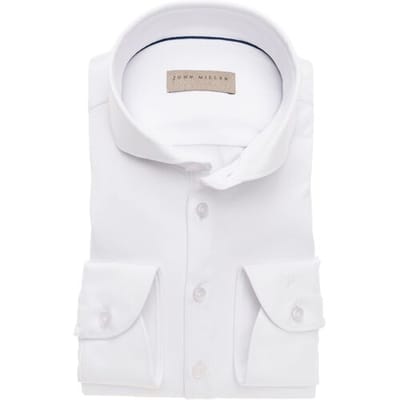 John Miller Slim Fit Long Sleeve Polo Wit / male