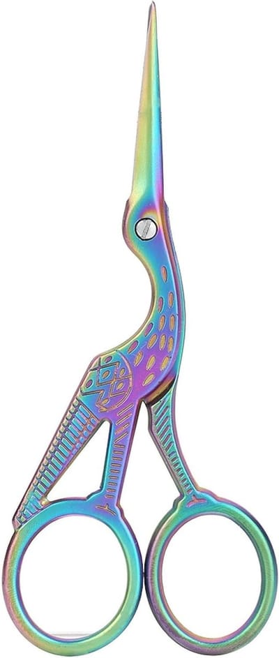 Kleurrijke Scharen van Roestvrij Staal met Snijpunt - Klassieke Kraan Design voor Creatieve Handwerken en Kunstprojecten