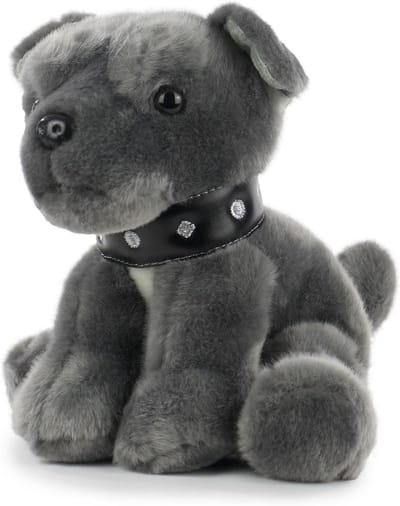 Pluche Hond - Knuffel Dier - Spelen en Knuffelen - Zacht Microvezel - 25 cm - Grijs