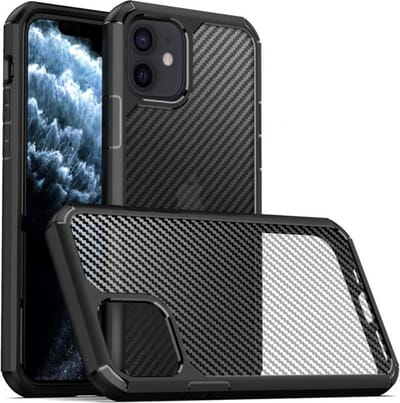 Smartphonica iPhone 11 carbon hoesje - Zwart geschikt voor iPhone 11