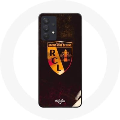 Samsung Galaxy A32 5G hoesje rcl lens oranje zwarte achtergrond