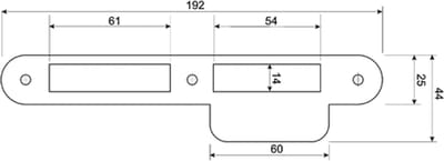 Sluitplaat - RVS geborsteld - Mauer - Mauer 338 sluitplaat, afgerond RVS Ls/Rs