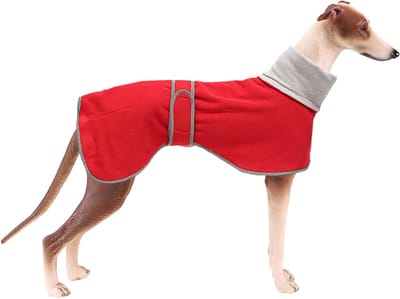 Hondenjassen met Reflecterende Strips, Winterjas van Zacht Polyester Fleece, Verstelbare Band - Ideaal voor Greyhounds, Lurchers en Whippets