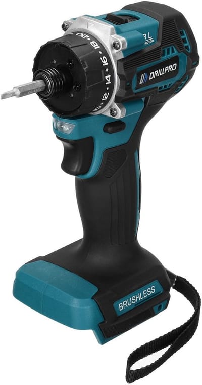 DIMICO - Accuboormachine 18V Borstelloos 280 Nm - Accu Schroefmachine Brushless met 20+1 Koppelstanden - Draadloze Boormachine LED