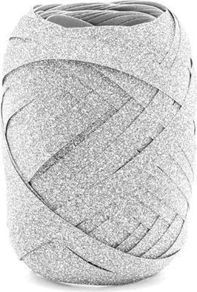 Cadeaulint zilver glitter