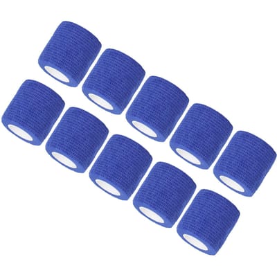 10 Stuks Zelfklevende Elastische Verbanden Multifunctioneel Wegwerp Schokbestendig Antislip Tattoo Handvat donkerblauwe kleur